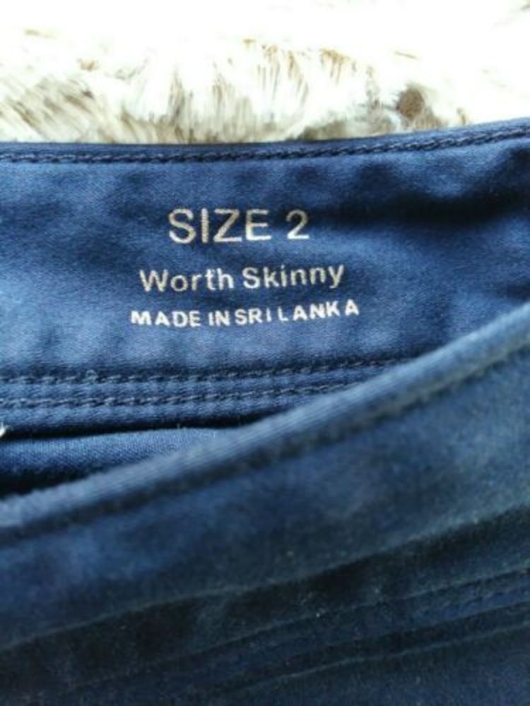 Lilly Pulitzer Worth Skinny Navy Blue Sateen Pants - Picture 7 of 8